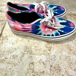 Vans Pink and Blue Tie-Dye Sneakers